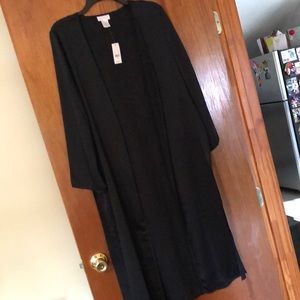 Black kimono. Dressy or bathing suit cover-up. Size M/L